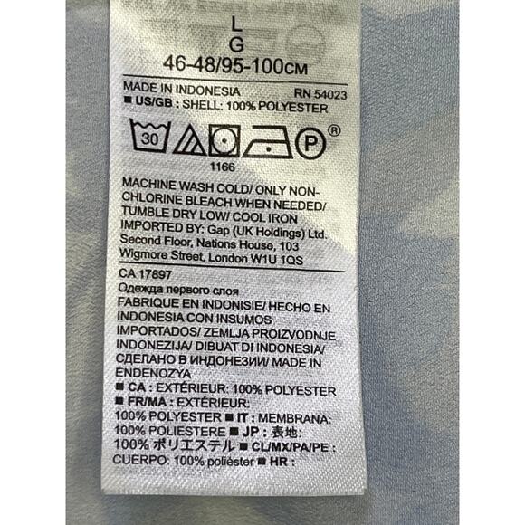 Banana Republic Dillon Blue White Floral Button Down Shirt Size L - Picture 8 of 8